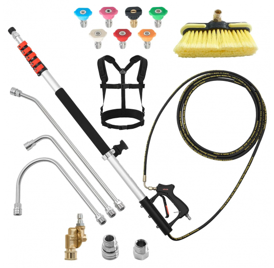 Teleskopinis aukšto slėgio plovyklos kotas VEVOR 7.62 m 